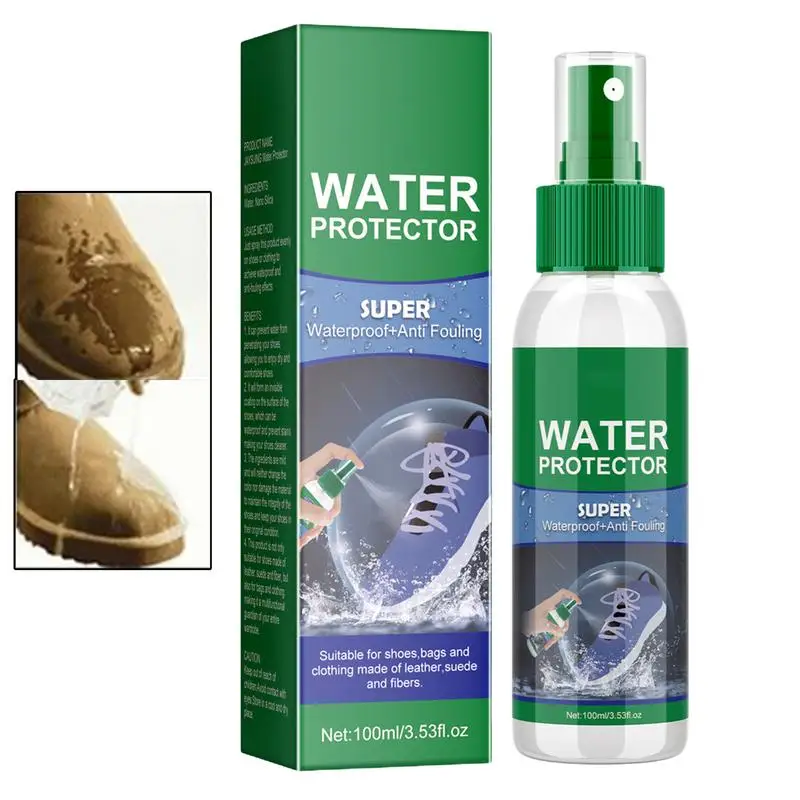Waterproof Spray Shoe - 靴用防水スプレー 雨や汚れから靴を守るプロテクタースプレー 100ml レザーブーツシールド液 旅行、キャンプ、ウォーキングに最適